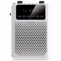 飛利浦（PHILIPS）SBM150 WHI 廣場(chǎng)級(jí)音效小音響 擴(kuò)音器 插卡音箱 REC錄音 FM收音功能 教學(xué)專(zhuān)用 白色