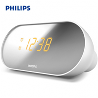 飛利浦（PHILIPS）AJ2000 時(shí)鐘收音機(jī) 雙鬧鐘LED顯示屏 白色