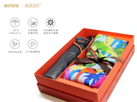 aurora x soizic絲巾藝術傘套裝 火烈韻致