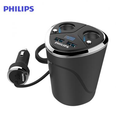 飛利浦(Philips)DLP2029車載充電器一拖二獨(dú)立開關(guān)汽車點(diǎn)煙器一拖二雙usb杯式車充.jpg